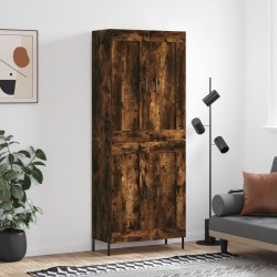 Highboard Räuchereiche 69,5x34x180 cm Holzwerkstoff