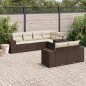 vidaXL 7-tlg. Garten-Sofagarnitur mit Kissen Braun Poly Rattan vidaXL 7-tlg. Garten-Sofagarnitur mit Kissen Braun Poly Rattan