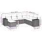vidaXL 7-tlg. Garten-Sofagarnitur mit Kissen Hellgrau Poly Rattan vidaXL 7-tlg. Garten-Sofagarnitur mit Kissen Hellgrau Poly Rattan
