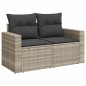 vidaXL 10-tlg. Garten-Sofagarnitur mit Kissen Hellgrau Poly Rattan vidaXL 10-tlg. Garten-Sofagarnitur mit Kissen Hellgrau Poly Rattan