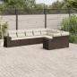 vidaXL 9-tlg. Garten-Sofagarnitur mit Kissen Braun Poly Rattan vidaXL 9-tlg. Garten-Sofagarnitur mit Kissen Braun Poly Rattan
