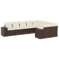 vidaXL 9-tlg. Garten-Sofagarnitur mit Kissen Braun Poly Rattan vidaXL 9-tlg. Garten-Sofagarnitur mit Kissen Braun Poly Rattan