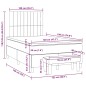 vidaXL Boxspringbett mit Matratze Schwarz 120x190 cm Samt vidaXL Boxspringbett mit Matratze Schwarz 120x190 cm Samt