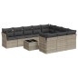 vidaXL 11-tlg. Garten-Sofagarnitur mit Kissen Hellgrau Poly Rattan vidaXL 11-tlg. Garten-Sofagarnitur mit Kissen Hellgrau Poly Rattan