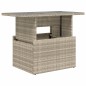 vidaXL Gartentisch mit Glasplatte Hellgrau 100x55x73 cm Poly Rattan vidaXL Gartentisch mit Glasplatte Hellgrau 100x55x73 cm Poly Rattan