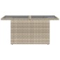 vidaXL Gartentisch mit Glasplatte Hellgrau 100x55x73 cm Poly Rattan vidaXL Gartentisch mit Glasplatte Hellgrau 100x55x73 cm Poly Rattan