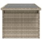 vidaXL Gartentisch mit Glasplatte Hellgrau 100x55x73 cm Poly Rattan vidaXL Gartentisch mit Glasplatte Hellgrau 100x55x73 cm Poly Rattan