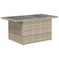 vidaXL Gartentisch mit Glasplatte Hellgrau 100x55x73 cm Poly Rattan vidaXL Gartentisch mit Glasplatte Hellgrau 100x55x73 cm Poly Rattan