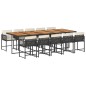 vidaXL 11-tlg. Garten-Essgruppe mit Kissen Schwarz Poly Rattan vidaXL 11-tlg. Garten-Essgruppe mit Kissen Schwarz Poly Rattan