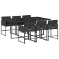 vidaXL 7-tlg. Garten-Essgruppe mit Kissen Schwarz Poly Rattan vidaXL 7-tlg. Garten-Essgruppe mit Kissen Schwarz Poly Rattan