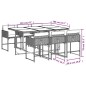 vidaXL 7-tlg. Garten-Essgruppe mit Kissen Schwarz Poly Rattan vidaXL 7-tlg. Garten-Essgruppe mit Kissen Schwarz Poly Rattan