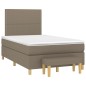 vidaXL Boxspringbett mit Matratze Taupe 120x190 cm Stoff vidaXL Boxspringbett mit Matratze Taupe 120x190 cm Stoff