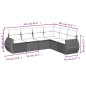 vidaXL 6-tlg. Garten-Sofagarnitur mit Kissen Hellgrau Poly Rattan vidaXL 6-tlg. Garten-Sofagarnitur mit Kissen Hellgrau Poly Rattan