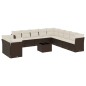 vidaXL 12-tlg. Garten-Sofagarnitur mit Kissen Braun Poly Rattan vidaXL 12-tlg. Garten-Sofagarnitur mit Kissen Braun Poly Rattan
