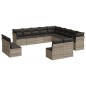 vidaXL 13-tlg. Garten-Sofagarnitur mit Kissen Hellgrau Poly Rattan vidaXL 13-tlg. Garten-Sofagarnitur mit Kissen Hellgrau Poly Rattan