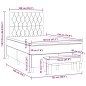 vidaXL Boxspringbett mit Matratze Taupe 120x190 cm Stoff vidaXL Boxspringbett mit Matratze Taupe 120x190 cm Stoff