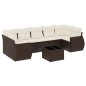 vidaXL 8-tlg. Garten-Sofagarnitur mit Kissen Braun Poly Rattan vidaXL 8-tlg. Garten-Sofagarnitur mit Kissen Braun Poly Rattan