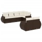 vidaXL 7-tlg. Garten-Sofagarnitur mit Kissen Braun Poly Rattan vidaXL 7-tlg. Garten-Sofagarnitur mit Kissen Braun Poly Rattan