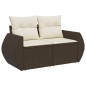 vidaXL 7-tlg. Garten-Sofagarnitur mit Kissen Braun Poly Rattan vidaXL 7-tlg. Garten-Sofagarnitur mit Kissen Braun Poly Rattan