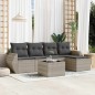 vidaXL 6-tlg. Garten-Sofagarnitur mit Kissen Hellgrau Poly Rattan vidaXL 6-tlg. Garten-Sofagarnitur mit Kissen Hellgrau Poly Rattan