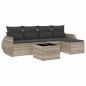 vidaXL 6-tlg. Garten-Sofagarnitur mit Kissen Hellgrau Poly Rattan vidaXL 6-tlg. Garten-Sofagarnitur mit Kissen Hellgrau Poly Rattan