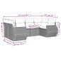 vidaXL 6-tlg. Garten-Sofagarnitur mit Kissen Hellgrau Poly Rattan vidaXL 6-tlg. Garten-Sofagarnitur mit Kissen Hellgrau Poly Rattan