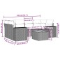 vidaXL 7-tlg. Garten-Sofagarnitur mit Kissen Hellgrau Poly Rattan vidaXL 7-tlg. Garten-Sofagarnitur mit Kissen Hellgrau Poly Rattan