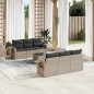 vidaXL 7-tlg. Garten-Sofagarnitur mit Kissen Hellgrau Poly Rattan vidaXL 7-tlg. Garten-Sofagarnitur mit Kissen Hellgrau Poly Rattan