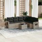 vidaXL 7-tlg. Garten-Sofagarnitur mit Kissen Hellgrau Poly Rattan vidaXL 7-tlg. Garten-Sofagarnitur mit Kissen Hellgrau Poly Rattan