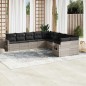 vidaXL 10-tlg. Garten-Sofagarnitur mit Kissen Hellgrau Poly Rattan vidaXL 10-tlg. Garten-Sofagarnitur mit Kissen Hellgrau Poly Rattan