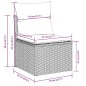 vidaXL 10-tlg. Garten-Sofagarnitur mit Kissen Hellgrau Poly Rattan vidaXL 10-tlg. Garten-Sofagarnitur mit Kissen Hellgrau Poly Rattan