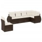 vidaXL 6-tlg. Garten-Sofagarnitur mit Kissen Braun Poly Rattan vidaXL 6-tlg. Garten-Sofagarnitur mit Kissen Braun Poly Rattan