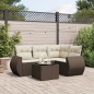 vidaXL 5-tlg. Garten-Sofagarnitur mit Kissen Braun Poly Rattan vidaXL 5-tlg. Garten-Sofagarnitur mit Kissen Braun Poly Rattan