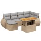 vidaXL 7-tlg. Garten-Sofagarnitur mit Kissen Beige Poly Rattan vidaXL 7-tlg. Garten-Sofagarnitur mit Kissen Beige Poly Rattan