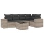 vidaXL 6-tlg. Garten-Sofagarnitur mit Kissen Hellgrau Poly Rattan vidaXL 6-tlg. Garten-Sofagarnitur mit Kissen Hellgrau Poly Rattan