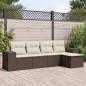 vidaXL 5-tlg. Garten-Sofagarnitur mit Kissen Braun Poly Rattan vidaXL 5-tlg. Garten-Sofagarnitur mit Kissen Braun Poly Rattan