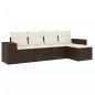 vidaXL 5-tlg. Garten-Sofagarnitur mit Kissen Braun Poly Rattan vidaXL 5-tlg. Garten-Sofagarnitur mit Kissen Braun Poly Rattan