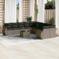 vidaXL 11-tlg. Garten-Sofagarnitur mit Kissen Hellgrau Poly Rattan vidaXL 11-tlg. Garten-Sofagarnitur mit Kissen Hellgrau Poly Rattan