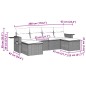 vidaXL 6-tlg. Garten-Sofagarnitur mit Kissen Hellgrau Poly Rattan vidaXL 6-tlg. Garten-Sofagarnitur mit Kissen Hellgrau Poly Rattan