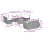 vidaXL 10-tlg. Garten-Sofagarnitur mit Kissen Braun Poly Rattan vidaXL 10-tlg. Garten-Sofagarnitur mit Kissen Braun Poly Rattan