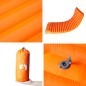 vidaXL Selbstaufblasende Isomatte mit Kissen Orange vidaXL Selbstaufblasende Isomatte mit Kissen Orange