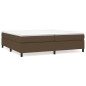 vidaXL Bettgestell ohne Matratze Dunkelbraun 200x200 cm Stoff vidaXL Bettgestell ohne Matratze Dunkelbraun 200x200 cm Stoff