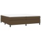 vidaXL Bettgestell ohne Matratze Dunkelbraun 200x200 cm Stoff vidaXL Bettgestell ohne Matratze Dunkelbraun 200x200 cm Stoff