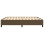 vidaXL Bettgestell ohne Matratze Dunkelbraun 200x200 cm Stoff vidaXL Bettgestell ohne Matratze Dunkelbraun 200x200 cm Stoff