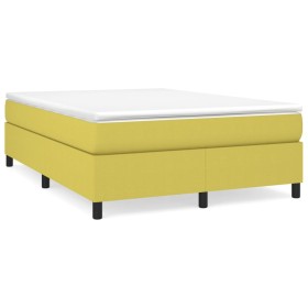 vidaXL Bettgestell ohne Matratze Grün 140x190 cm Stoff