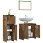 vidaXL 3-tlg. Badmöbel-Set Räuchereiche Holzwerkstoff vidaXL 3-tlg. Badmöbel-Set Räuchereiche Holzwerkstoff
