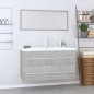 vidaXL 3-tlg. Badmöbel-Set Betongrau vidaXL 3-tlg. Badmöbel-Set Betongrau