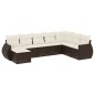 vidaXL 8-tlg. Garten-Sofagarnitur mit Kissen Braun Poly Rattan vidaXL 8-tlg. Garten-Sofagarnitur mit Kissen Braun Poly Rattan