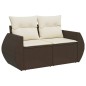 vidaXL 8-tlg. Garten-Sofagarnitur mit Kissen Braun Poly Rattan vidaXL 8-tlg. Garten-Sofagarnitur mit Kissen Braun Poly Rattan