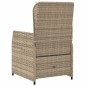 vidaXL Gartensessel 2 Stk. Verstellbar Beige Poly Rattan vidaXL Gartensessel 2 Stk. Verstellbar Beige Poly Rattan